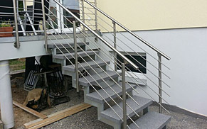 Beispiel einerTreppe mit Geländer